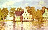 Zaandam Canvas Paintings - The House on the River Zaan in Zaandam